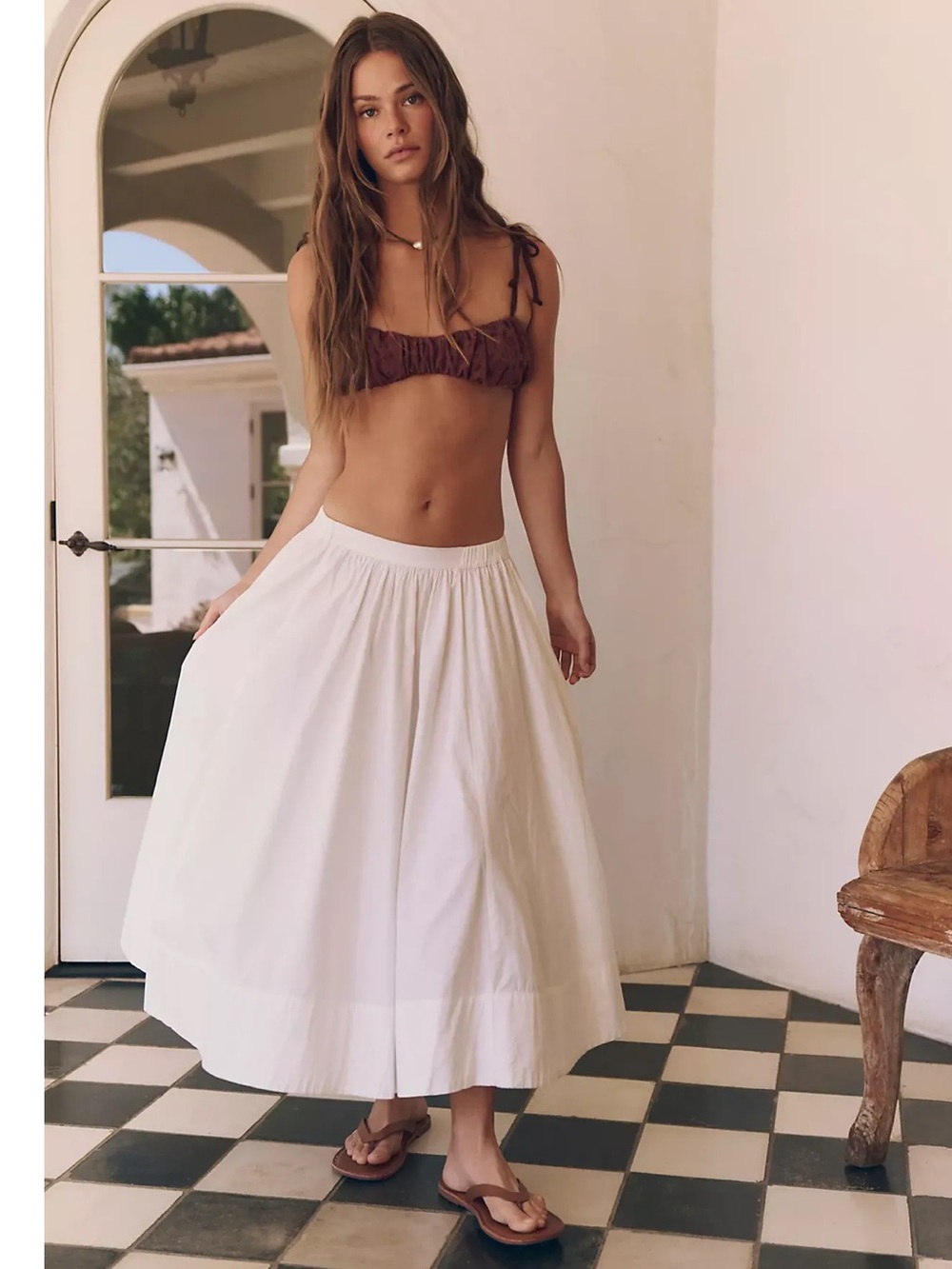 Free people lowen White Midi Skirt